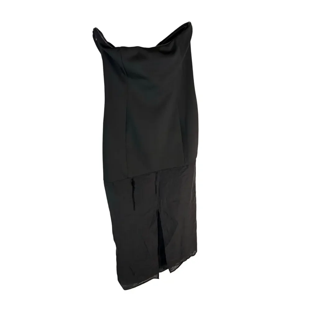 SNDYS Chloe Sheer Maxi Dress Strapless Formal Party Resort Statement Evening S